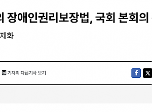최보윤 의원 대표발의 장애인권리보장법, 국회 본회의 통과